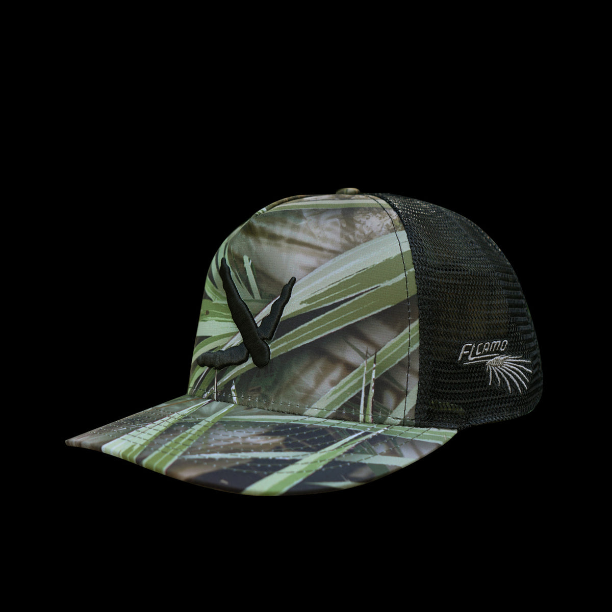 Ray Turkey Masters Camo Trucker Hat - Olive/Green Broadside Buck Trucker Hat- Greenleaf | The Woodsguys Inc main image 3