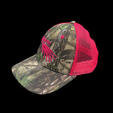Pink Lightweight mid crown 6 panel trucker hat - Hammock  (SnapBack OSFA)