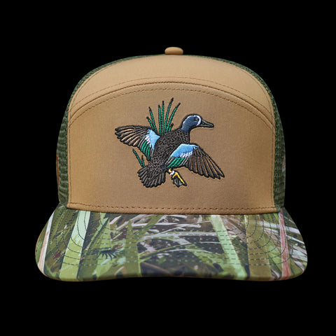 "Banded Blue Rocket" - FL Camo Glades Hybrid Trucker Hat