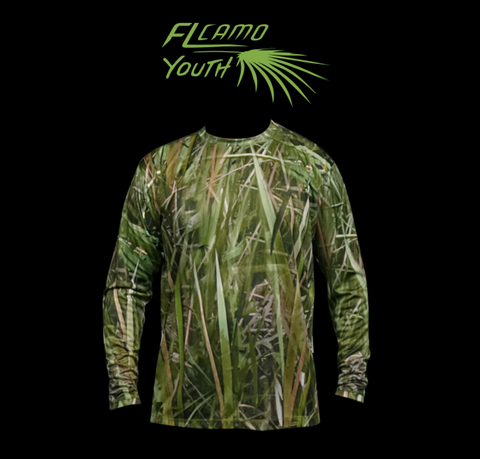 Youth Lightweight Performance Long Sleeve Shirt - FL Camo Glades