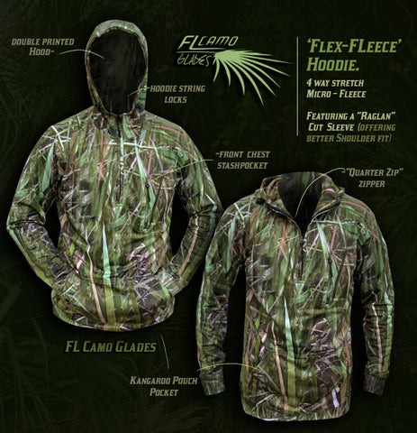 “Flex-Fleece”, 1/4 zip hoodie - Glades
