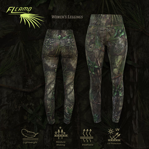 Lightweight Women’s Leggings - FL Camo Hammock