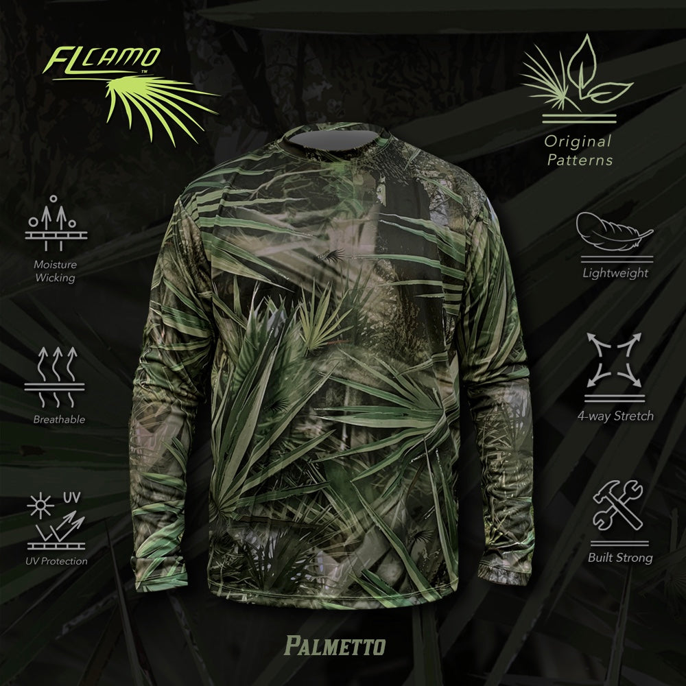Palmetto Performance Long Sleeve shirt – FL Camo - Florida and The