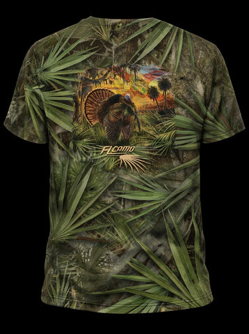 "Pure Florida" Osceola Turkey T-Shirt - Palmetto Pattern