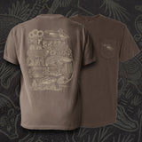 "The Florida Sportsman" Comfort Colors Pocket T-Shirt- Espresso