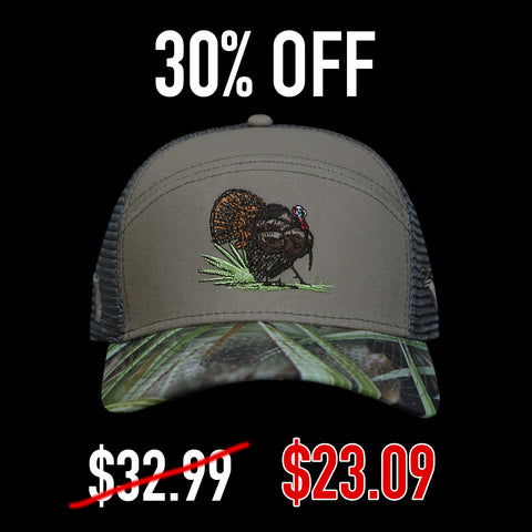 "True Osceola" - FL Camo Palmetto Turkey Trucker Hat