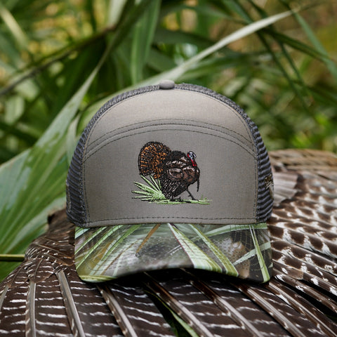 "True Osceola" - FL Camo Palmetto Turkey Trucker Hat