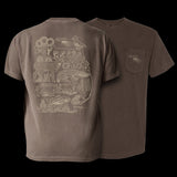 "The Florida Sportsman" Comfort Colors Pocket T-Shirt- Espresso