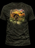 "Pure Florida" Osceola Turkey T-Shirt - Ghosted Charcoal Palmetto Pattern