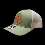 FL Camo Richardson 112 Trucker Leather Patch Hat