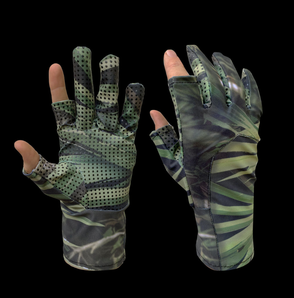 FL Camo Palmetto performance lightweight Glove exposed index and