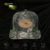 Leather logo patch Trucker- FL Camo Hammock - Performance Trucker Hat